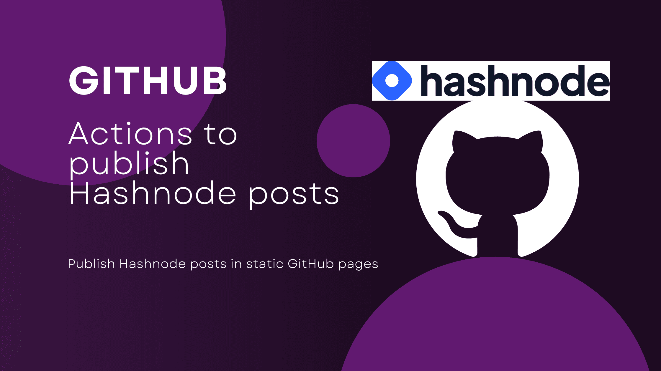 GITHUB: Actions to show latest Hashnode posts in Github