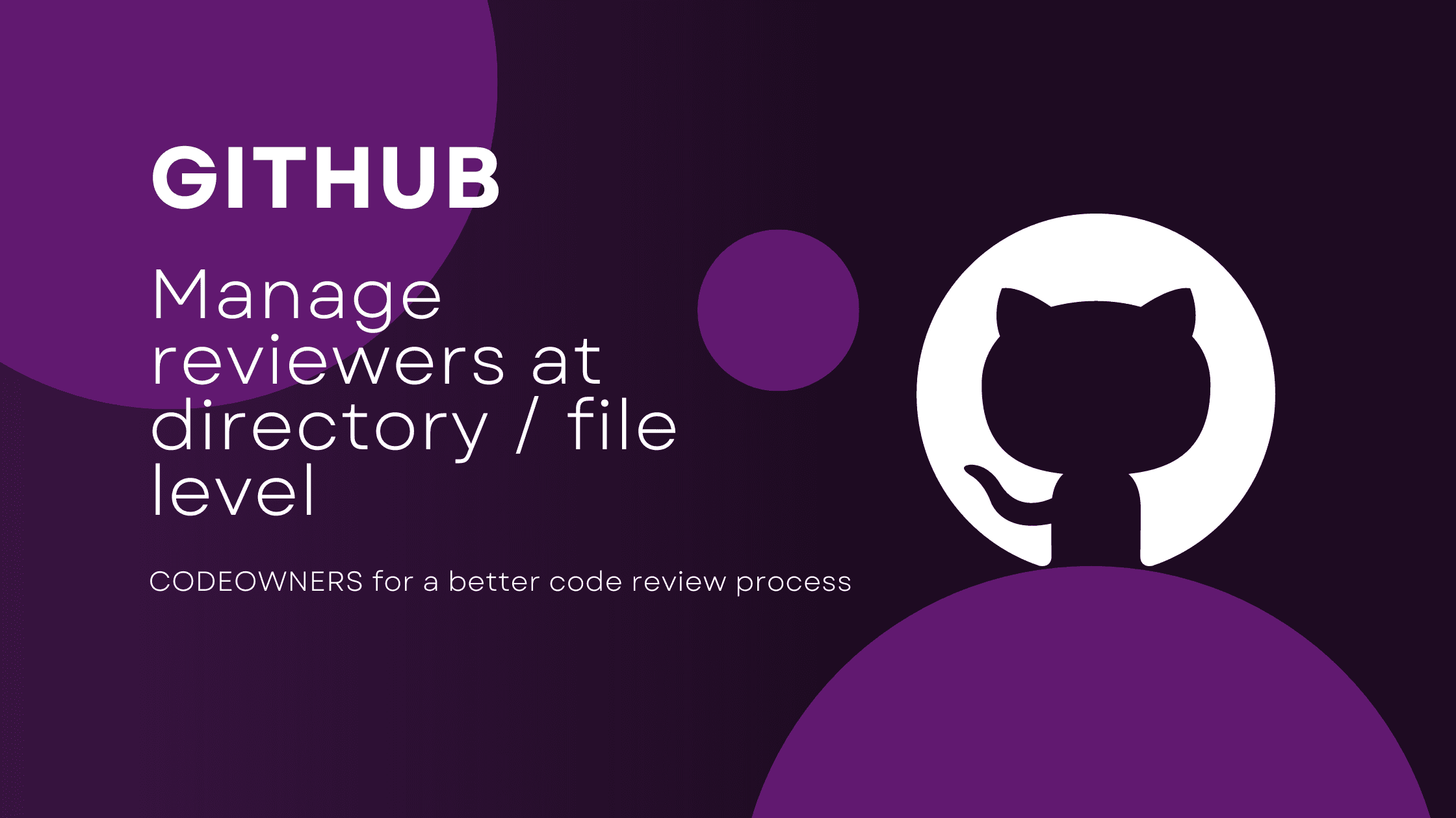 GitHub: Manage reviewers at dir/file level